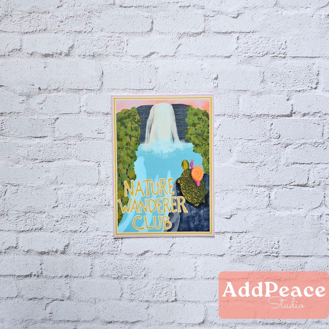 Nature Wanderer Club Sticker: Turtle & Snail Waterproof Decal