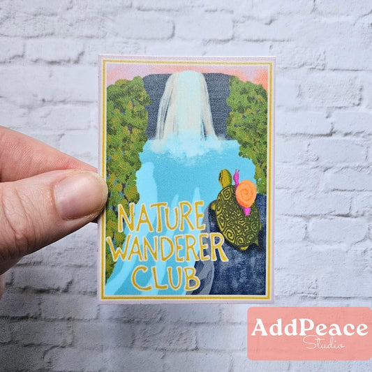 Nature Wanderer Club Sticker: Turtle & Snail Waterproof Decal