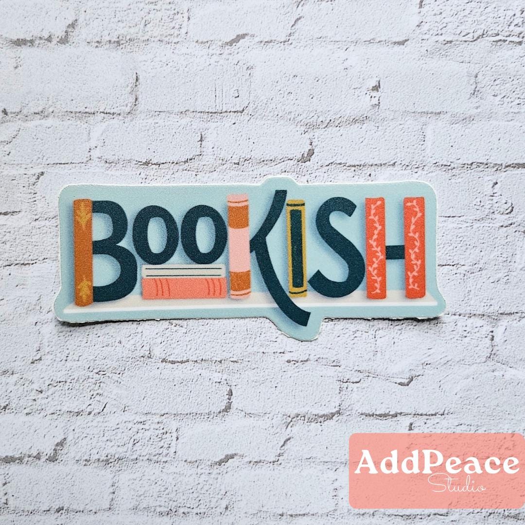 Bookish Books on Shelf Vinyl Sticker for Bookworms