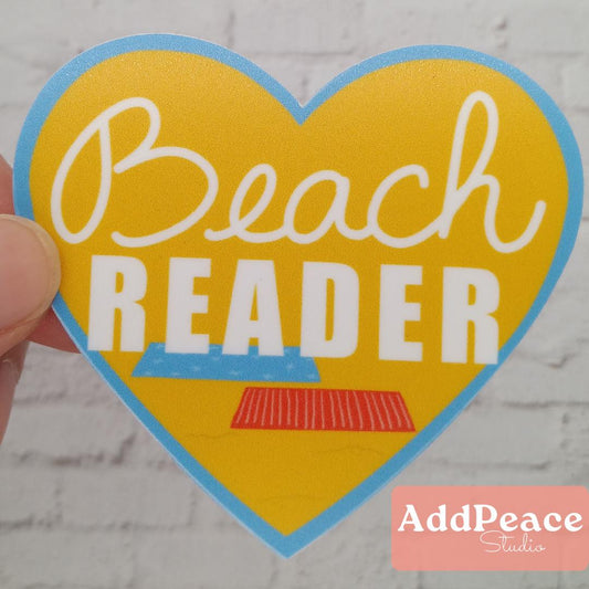 Beach Reader Vinyl Sticker for Romance Readers
