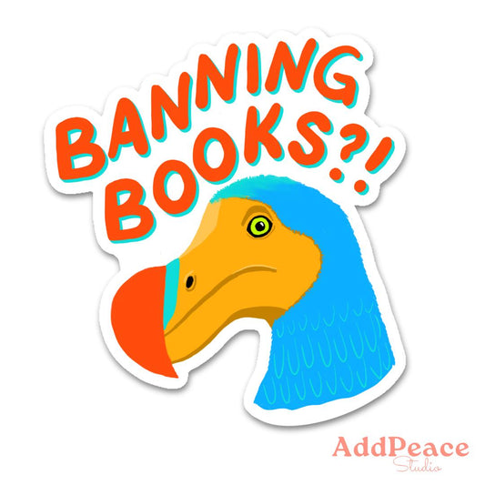 Banning Books Dodo Sticker | Anti-Censorship Sticker for Book Advocates