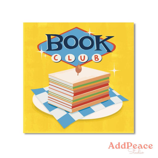 Book Club Sandwich Sticker: Waterproof Vinyl Decal for Book Lovers