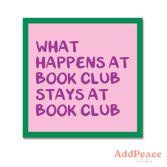 Book Club Humor Sticker: Waterproof Vinyl Decal