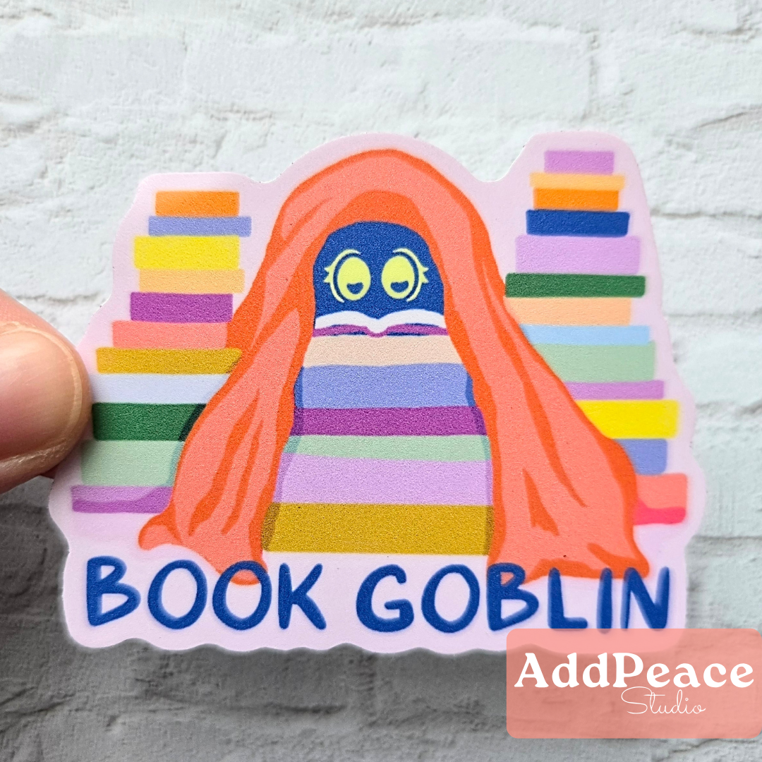 Book Goblin Cozy Reading Vinyl Sticker
