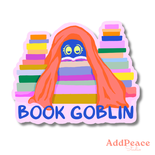 Book Goblin Cozy Reading Vinyl Sticker