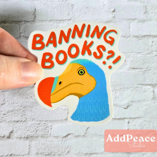 Banning Books Dodo Sticker | Anti-Censorship Sticker for Book Advocates