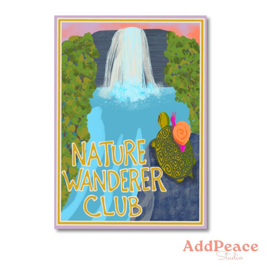Nature Wanderer Club Sticker: Turtle & Snail Waterproof Decal